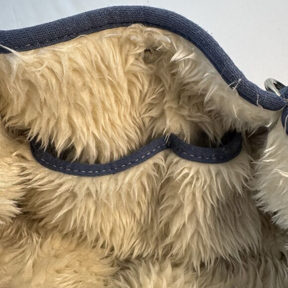 Fuzzy Nation Yorkie Dog Print Tote Bag Denim Blue Casual Handbag - Picture 7 of 14